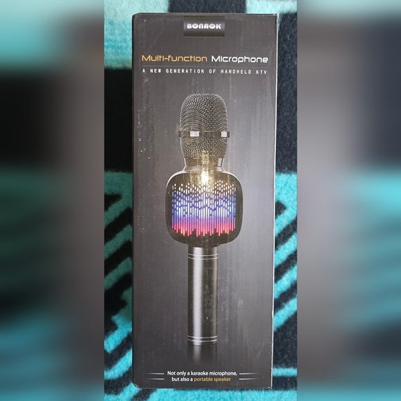 BONAOK Wireless Bluetooth Karaoke Microphone with Dual Sing, LED Lights, Portabl - Picture 8 of 8